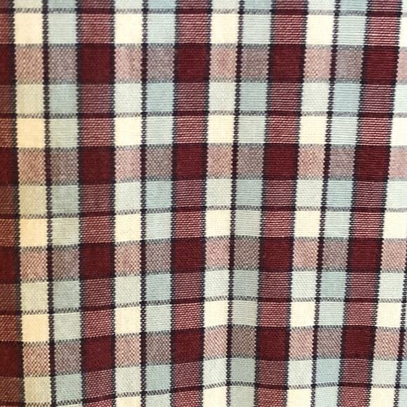 GAP Check Button Down Shirt Short Sleeve Red White Blue Cotton Large Retro Vtg - Picture 3 of 7